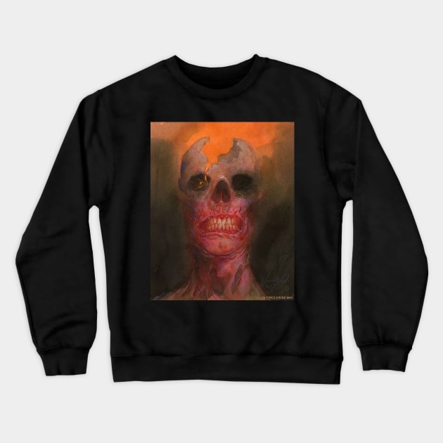 Zombie Skull Crewneck Sweatshirt by VinceLocke